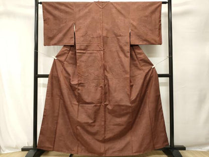 平和屋着物■上質な紬　樹林文　正絹　逸品　CABJ3305ev