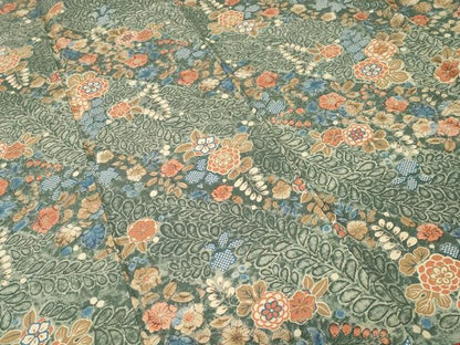 平和屋着物■上質な小紋　紬地　辻が花　正絹　逸品　CABJ3309ev