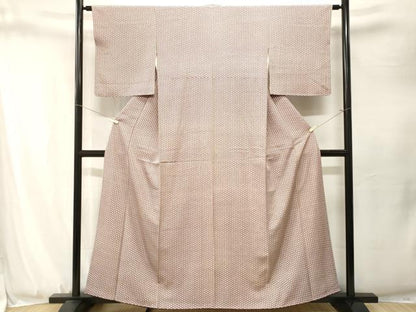 平和屋着物■上質な小紋　幾何学文　正絹　逸品　CABJ3312ev