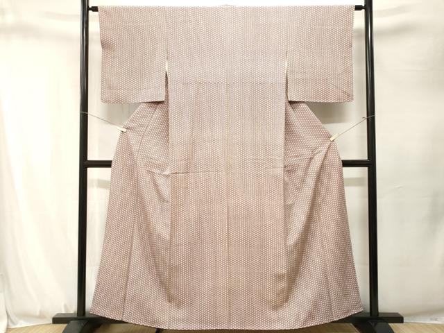 平和屋着物■上質な小紋　幾何学文　正絹　逸品　CABJ3312ev