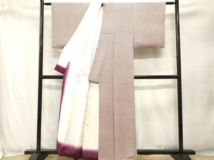 平和屋着物■上質な小紋　幾何学文　正絹　逸品　CABJ3312ev