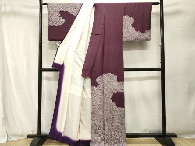 平和屋着物■訪問着　総絞り　道長文　正絹　逸品　CABJ3313ev