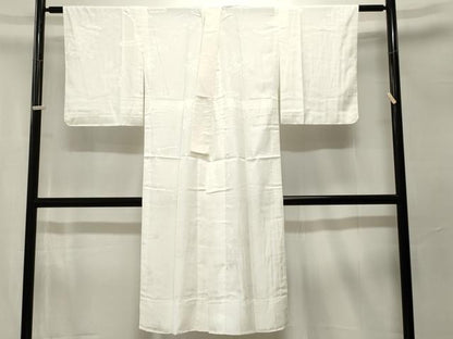平和屋着物■長襦袢　無双仕立て　貝桶草花地紋　白色　洗える着物　CABJ3319ev