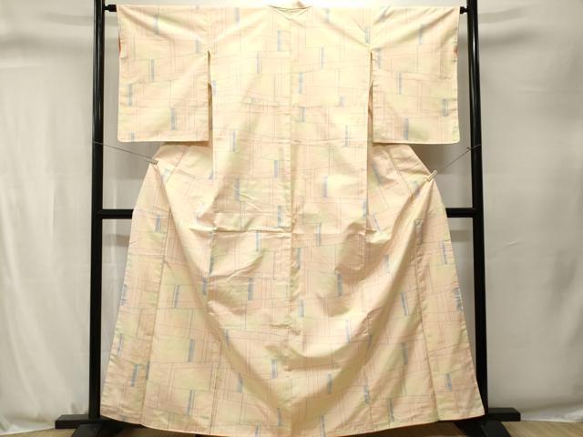 平和屋着物■本場大島紬　白大島　抽象文様　正絹　逸品　CABJ3323ev