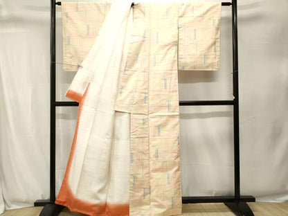 平和屋着物■本場大島紬　白大島　抽象文様　正絹　逸品　CABJ3323ev