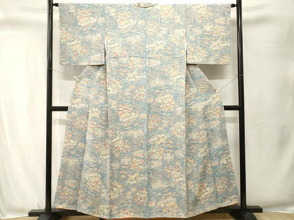 平和屋着物■上質な小紋　松竹梅御所解文　鬼しぼ縮緬　正絹　逸品　CABJ3342ev