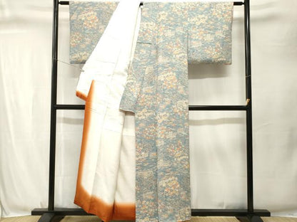 平和屋着物■上質な小紋　松竹梅御所解文　鬼しぼ縮緬　正絹　逸品　CABJ3342ev