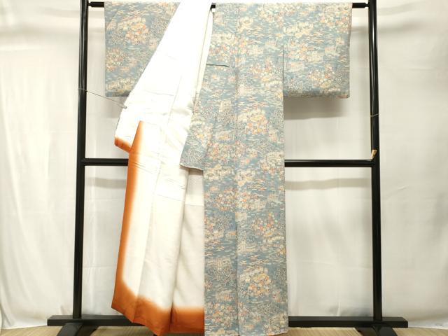 平和屋着物■上質な小紋　松竹梅御所解文　鬼しぼ縮緬　正絹　逸品　CABJ3342ev