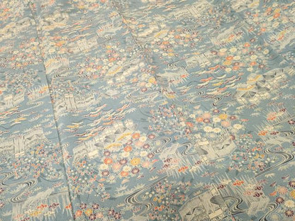 平和屋着物■上質な小紋　松竹梅御所解文　鬼しぼ縮緬　正絹　逸品　CABJ3342ev