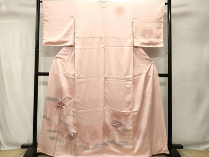 平和屋着物■訪問着　流水芒扇面花文　暈し染め　正絹　逸品　CABJ3343ev