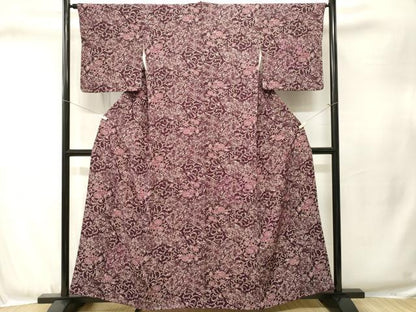 平和屋着物■上質な小紋　花唐草文　正絹　逸品　CABJ3344ev