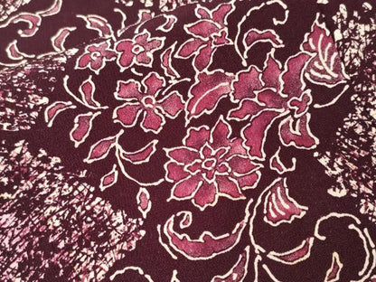 平和屋着物■上質な小紋　花唐草文　正絹　逸品　CABJ3344ev