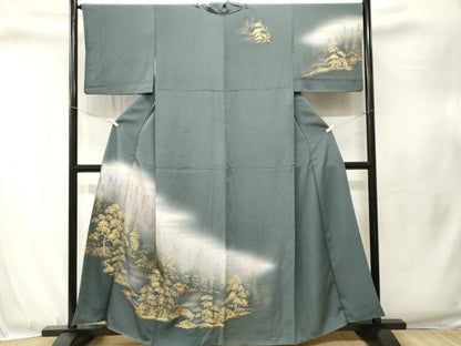 平和屋着物■訪問着　樹林文　暈し染め　金彩　正絹　逸品　CABJ3348ev