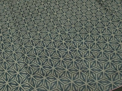 平和屋着物■上質な紬　麻の葉文　正絹　逸品　CABJ3352ev