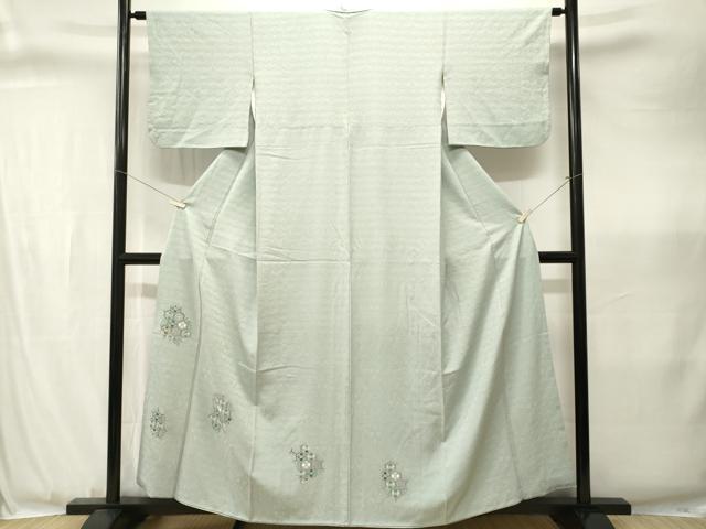 平和屋着物■訪問着　総刺繍　亀甲花繋ぎ文　正絹　逸品　CABJ3362ev