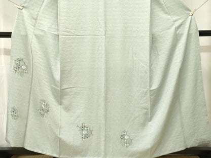 平和屋着物■訪問着　総刺繍　亀甲花繋ぎ文　正絹　逸品　CABJ3362ev
