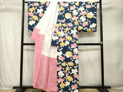 平和屋着物■上質な小紋　枝梅文　正絹　逸品　CABJ3364ev