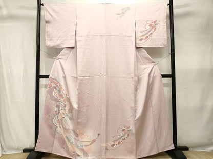 平和屋着物■訪問着　鬘帯道長花文　暈し染め　金彩　正絹　逸品　CABJ3366ev