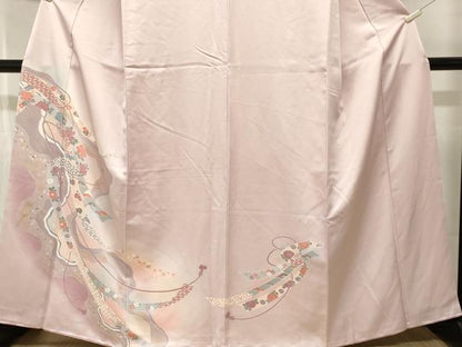 平和屋着物■訪問着　鬘帯道長花文　暈し染め　金彩　正絹　逸品　CABJ3366ev