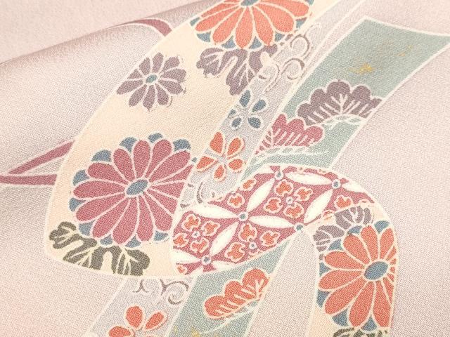 平和屋着物■訪問着　鬘帯道長花文　暈し染め　金彩　正絹　逸品　CABJ3366ev
