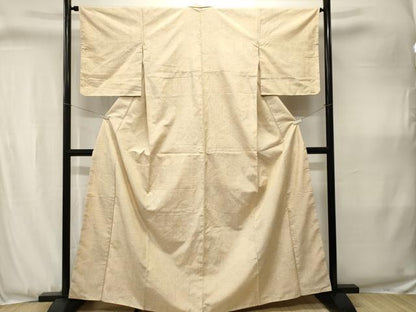 平和屋着物■上質な紬　幾何学文　　正絹　逸品　CABJ3382ev
