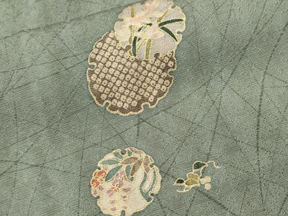 平和屋着物■上質な小紋　雪輪重ね花文　金彩　正絹　逸品　CABJ3383ev