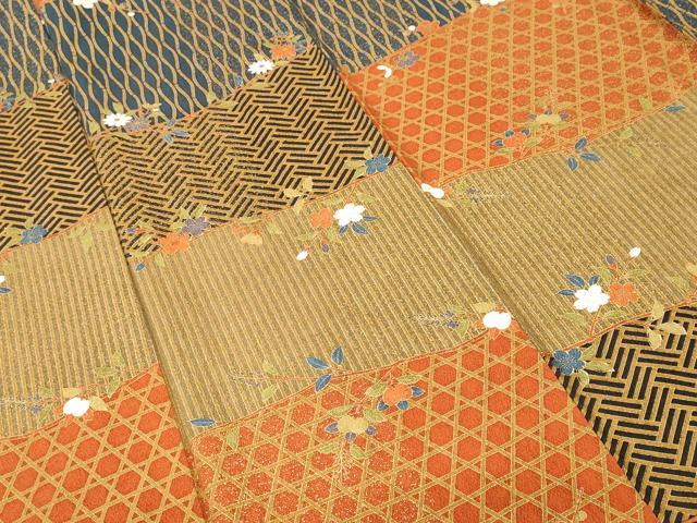 平和屋着物■日本のきもの研究家　三田村環　小紋　吉祥枝花文　金彩　正絹　逸品　CABJ3384ev