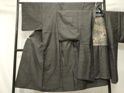 平和屋着物■男性　紬　アンサンブル　吉祥文　正絹　逸品　CABJ3387ev