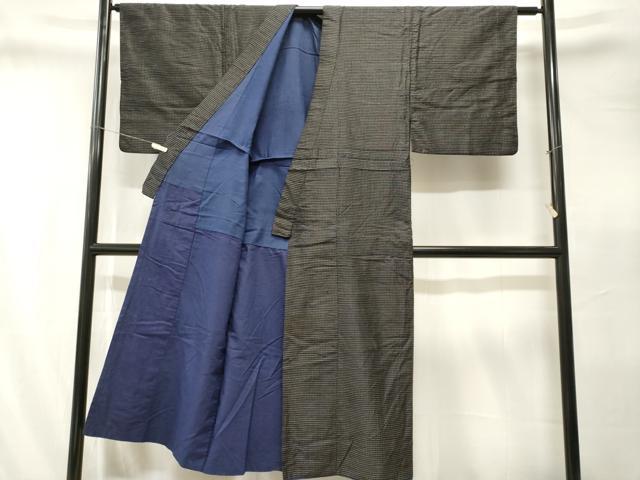 平和屋着物■男性　紬　アンサンブル　吉祥文　正絹　逸品　CABJ3387ev