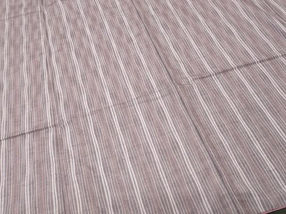 平和屋着物■上質な紬　縞　正絹　逸品　CABJ3389ev