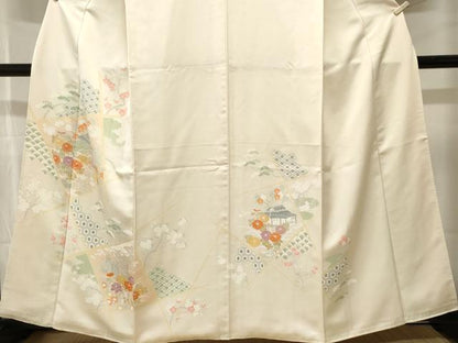 平和屋着物■訪問着　刺繍　風景文　正絹　逸品　CABJ3390ev