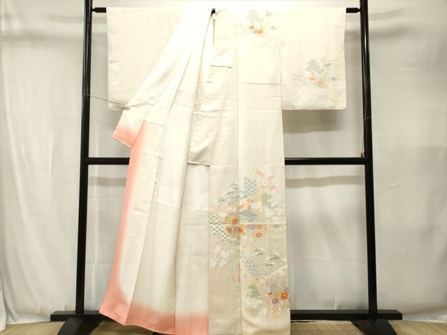平和屋着物■訪問着　刺繍　風景文　正絹　逸品　CABJ3390ev