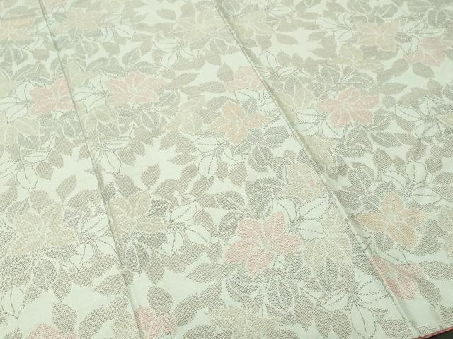 平和屋着物■上質な紬　草花文　正絹　逸品　未使用　CABJ3391ev