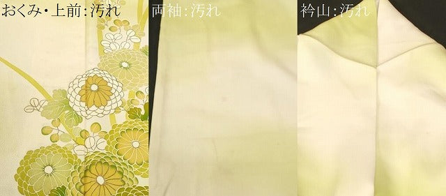 平和屋着物■訪問着　枝菊文　暈し染め　金彩　正絹　逸品　CABJ3399ev