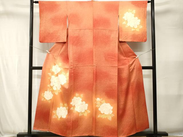 平和屋着物■訪問着　草花文　暈し染め　正絹　逸品　CABJ3408ev