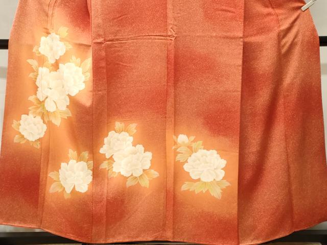 平和屋着物■訪問着　草花文　暈し染め　正絹　逸品　CABJ3408ev