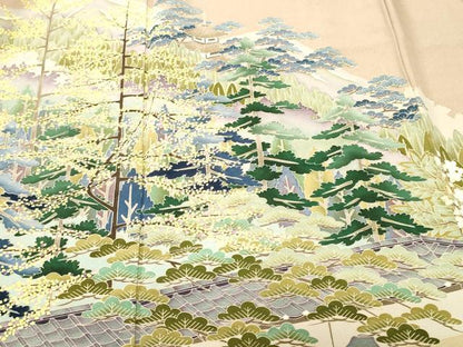平和屋着物■豪華色留袖　作家物　風景文　暈し染め　正絹　逸品　CABJ3411ev