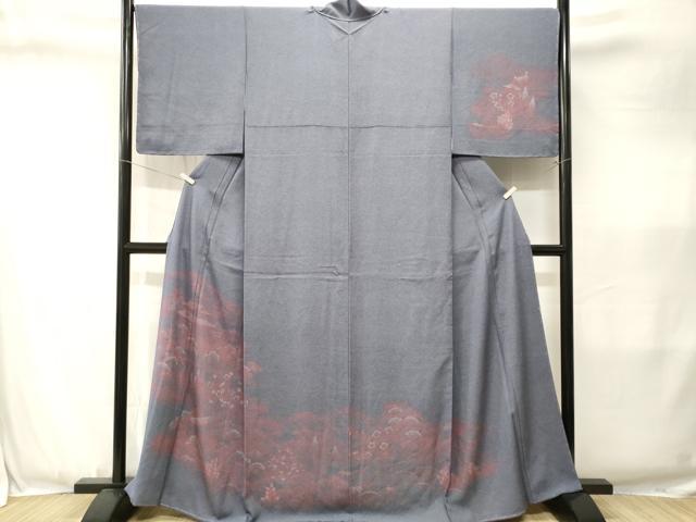 平和屋着物■訪問着　江戸小紋　松竹梅風景文　正絹　逸品　CABJ3412ev
