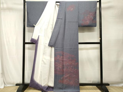 平和屋着物■訪問着　江戸小紋　松竹梅風景文　正絹　逸品　CABJ3412ev