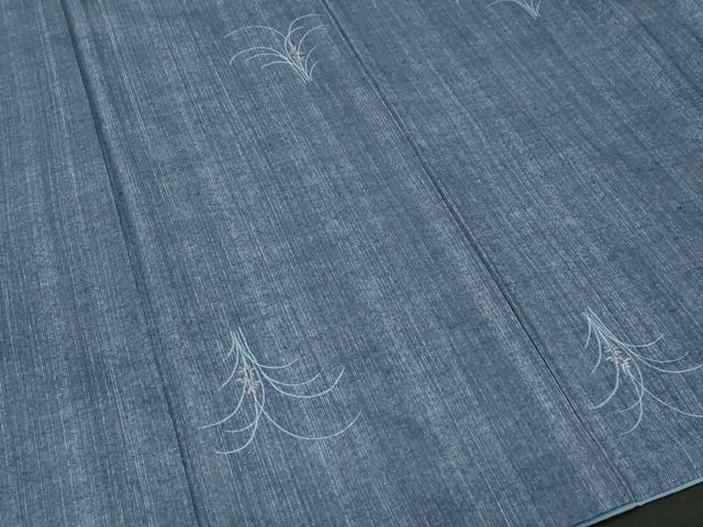 平和屋着物■上質な紬　臈纈　芒花文　反端付き　胴抜き仕立て　正絹　逸品　CABJ3413ev