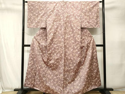 平和屋着物■上質な紬　木の実枝葉文　正絹　逸品　CABJ3418ev