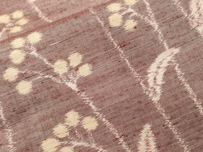 平和屋着物■上質な紬　木の実枝葉文　正絹　逸品　CABJ3418ev