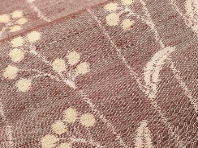 平和屋着物■上質な紬　木の実枝葉文　正絹　逸品　CABJ3418ev