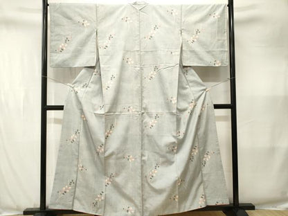 平和屋着物■上質な紬　枝葉文　やまと誂製　正絹　逸品　CABJ3424ev