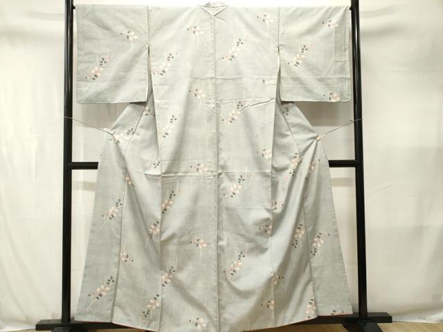 平和屋着物■上質な紬　枝葉文　やまと誂製　正絹　逸品　CABJ3424ev