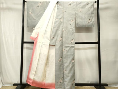 平和屋着物■上質な紬　枝葉文　やまと誂製　正絹　逸品　CABJ3424ev