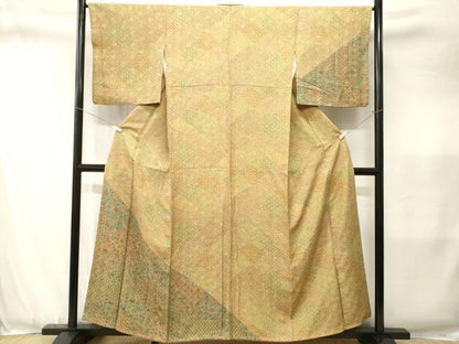 平和屋着物■訪問着　更紗切嵌吉祥花文　正絹　逸品　CABJ3426ev