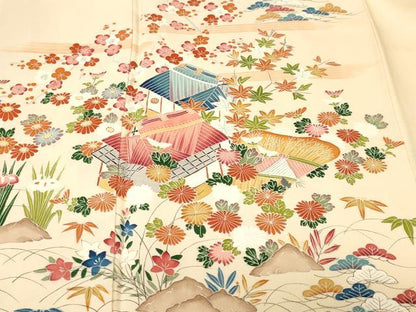 平和屋着物■訪問着　松竹梅御所解文　正絹　逸品　CABJ3429ev