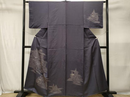 平和屋着物■訪問着　刺繍　風景文　正絹　逸品　CABJ3432ev