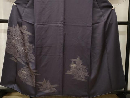 平和屋着物■訪問着　刺繍　風景文　正絹　逸品　CABJ3432ev